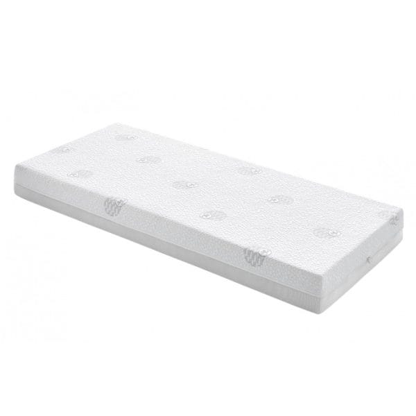 Wit SOOF zorgmatras duurzaam en circulair met open 3D-structuur voor goede ondersteuning en vochtregulatie.