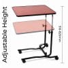 Bedleestafel Canterbury met verstelbare hoogte en kantelbaar blad, verrijdbaar voor lezen of eten naast het bed