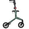 Lichtgewicht Rollator Rio met tropische bladprint, zwart stuur, rugsteun en drie wielen op witte achtergrond.