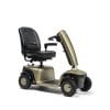 Scootmobiel EON in champagnekleur met comfortabele stoel en stuurkolom op witte achtergrond