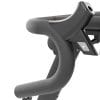 Zwarte Flow Fitness Perform S2i spinningfiets met gebogen stuur en plusknop voor weerstand, in gedetailleerde close-up